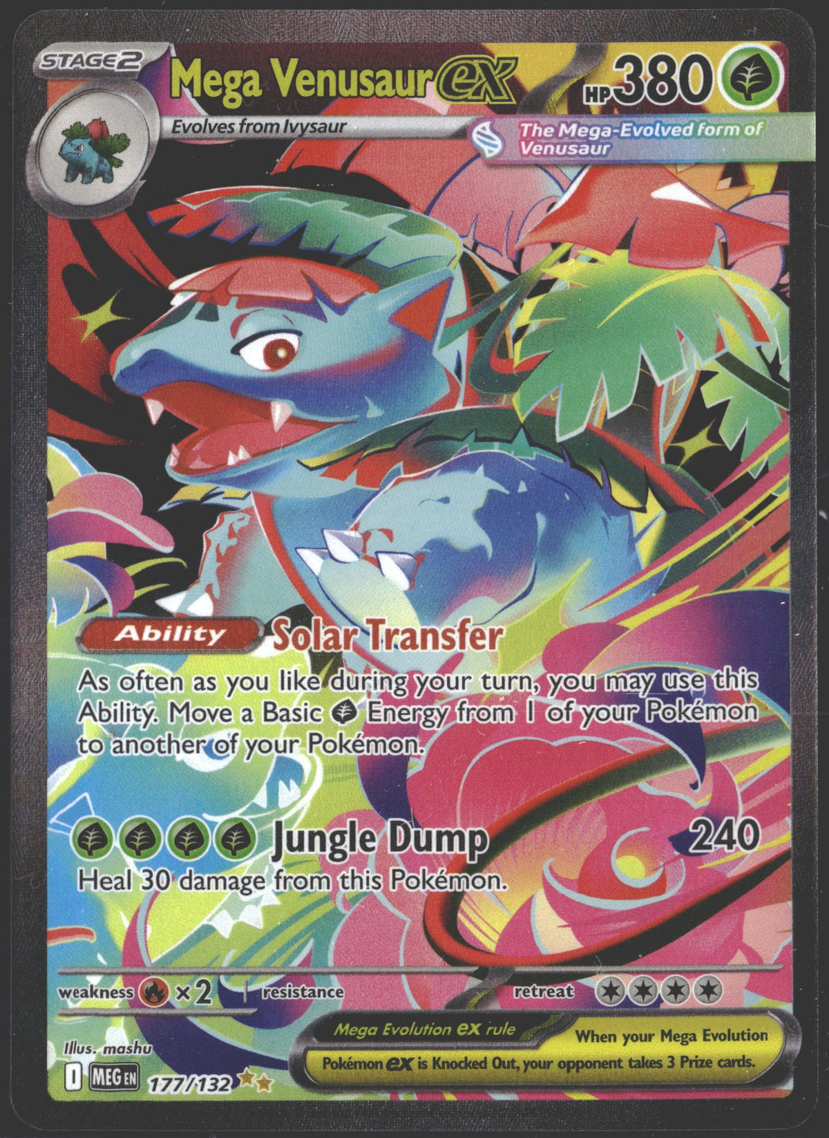 2025 Mega Venusaur ex Secret Illustration Rare Mega Evolution 177/132