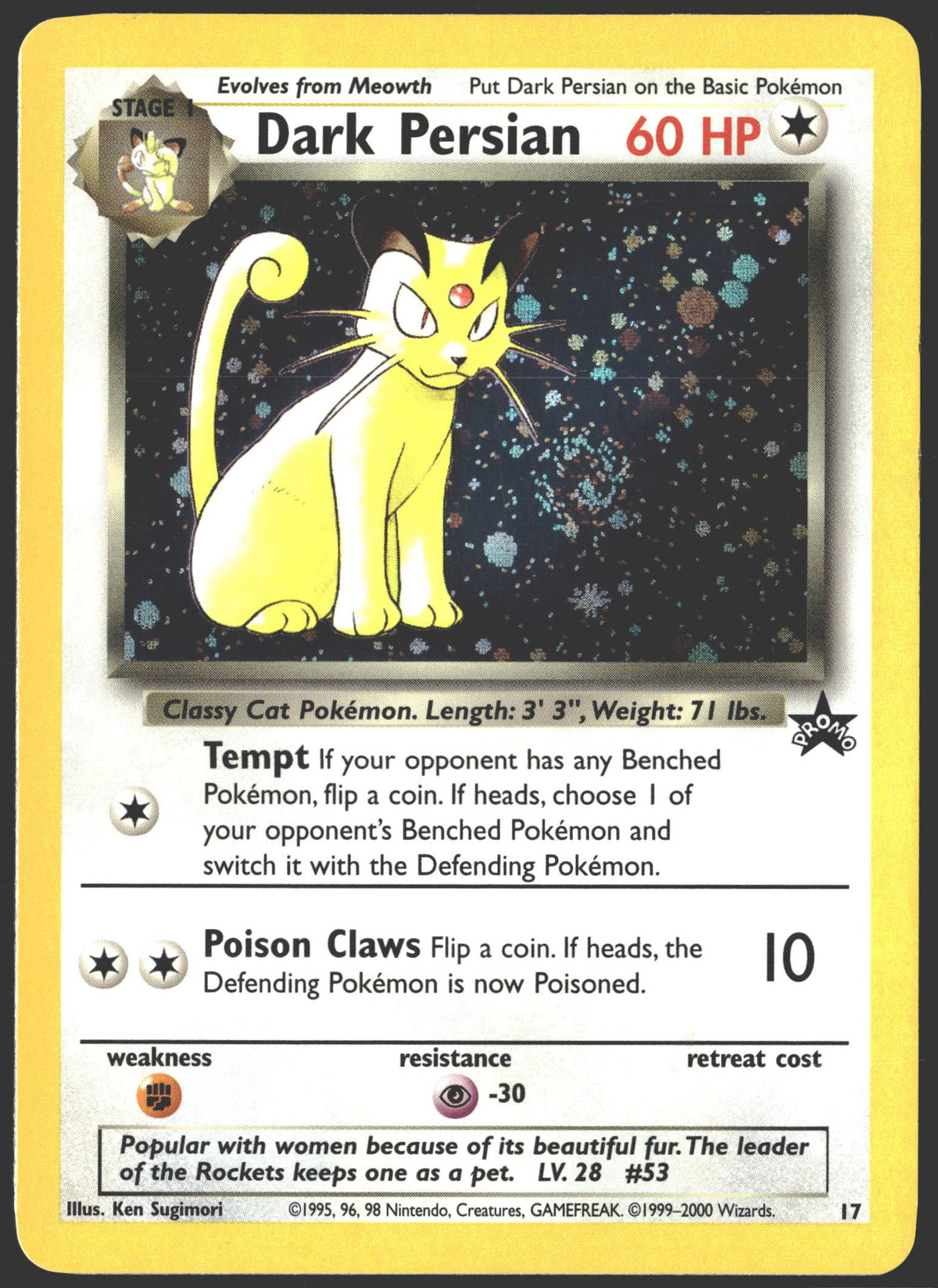 2000 Dark Persian Wizards Black Star Promo-1