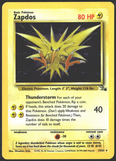 1999 Zapdos Holo Fossil 15/62-1