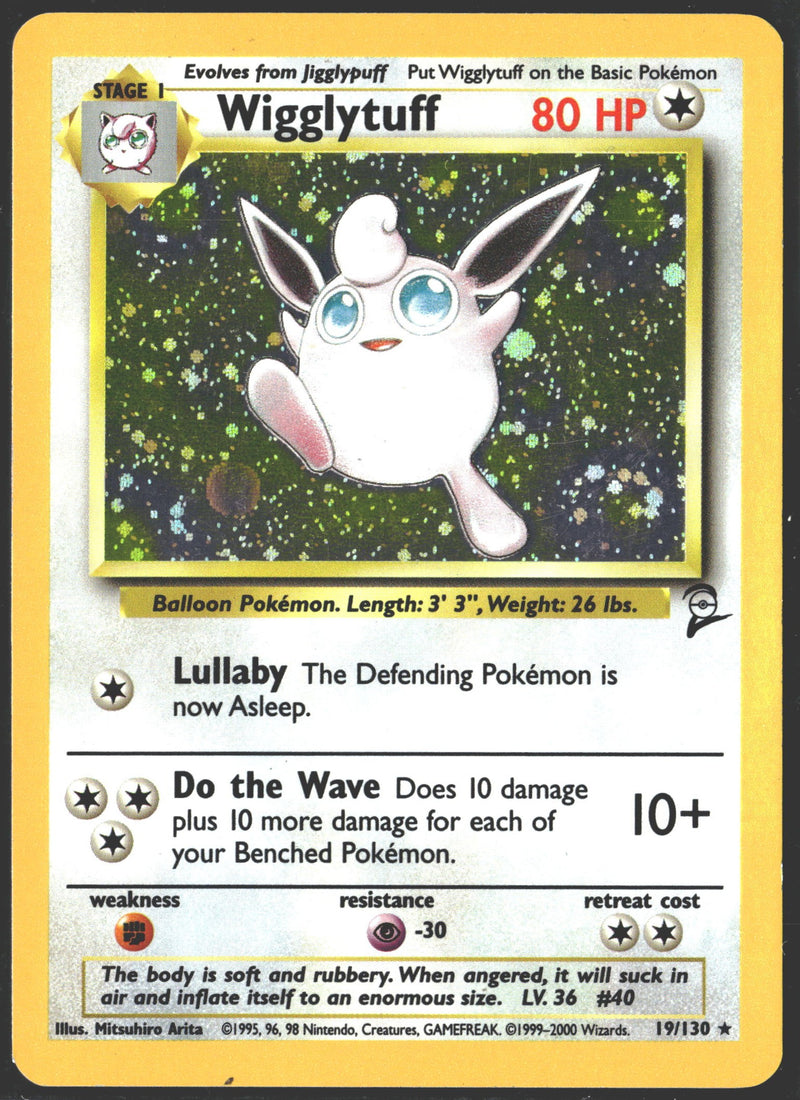 2000 Wigglytuff Holo Base Set 2 19/130-1