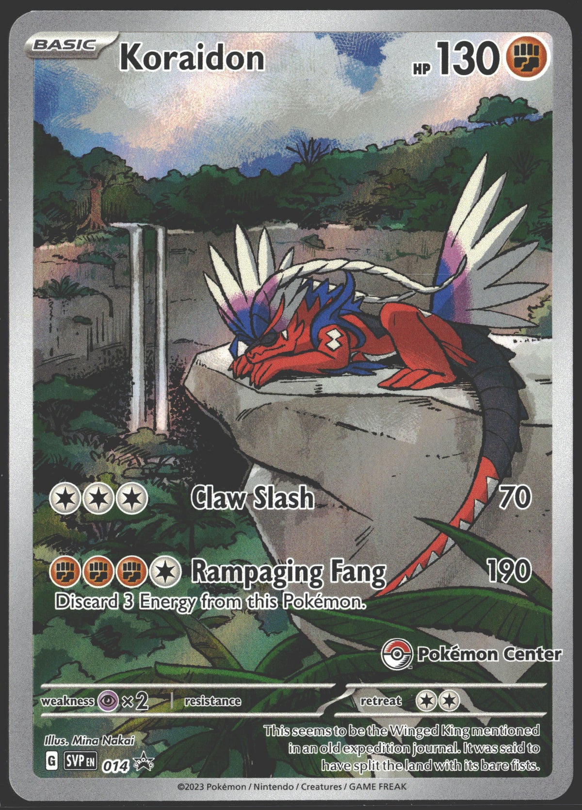 2023 Koraidon Pokémon Center Promo SVP014-1
