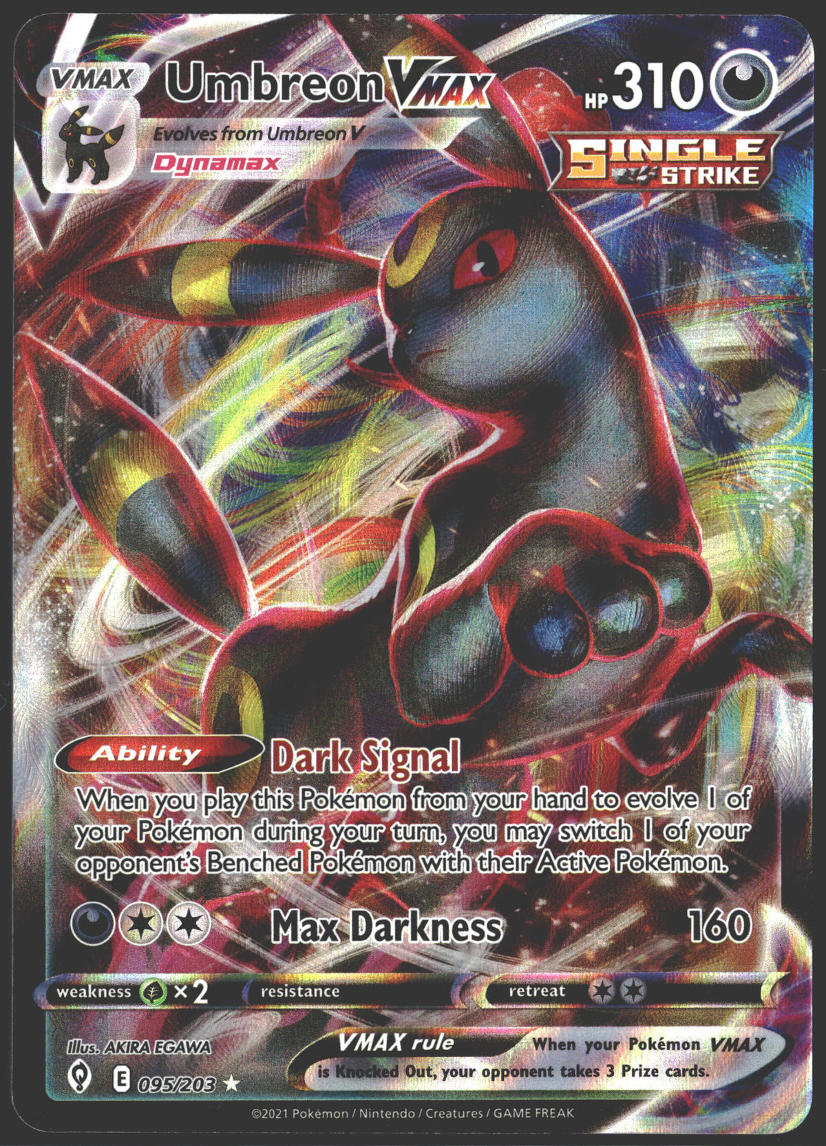 2021 Umbreon VMAX Evolving Skies 095/203-1