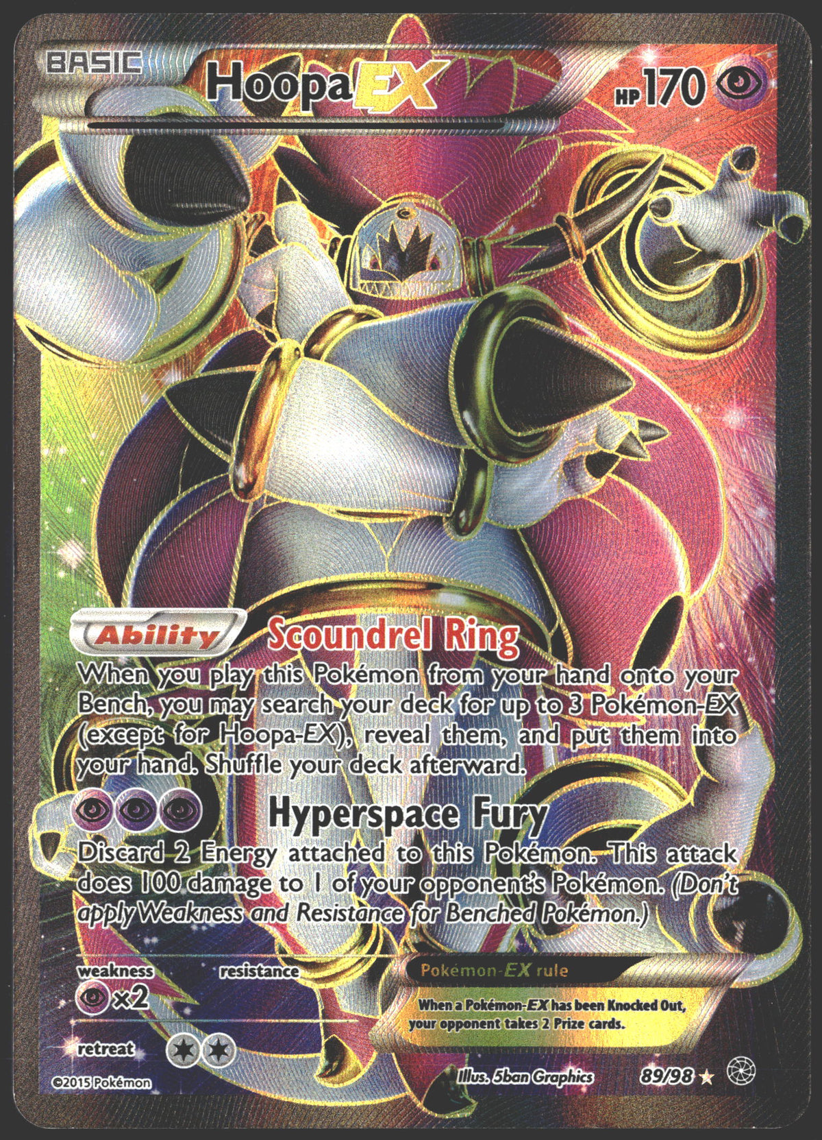 2015 Hoopa EX Full Art Ancient Origins 89/98-1