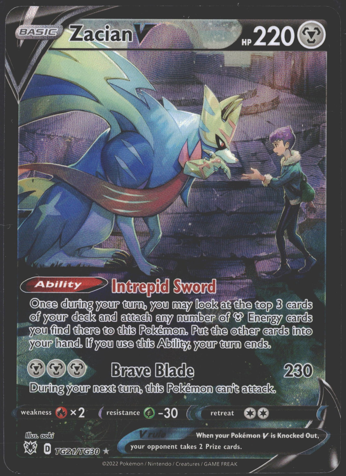 2022 Zacian V Astral Radiance TG21/TG30