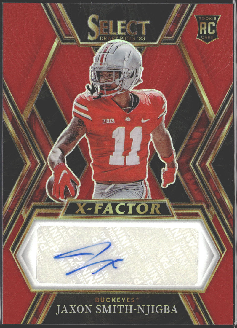 2023 Jaxon Smith-Njigba Panini Select Draft Picks X-Factor Auto #XS-JSN-1