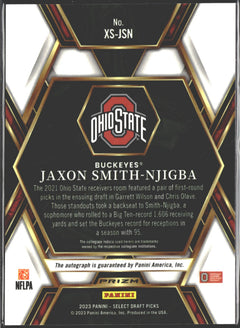 2023 Jaxon Smith-Njigba Panini Select Draft Picks X-Factor Auto #XS-JSN-2