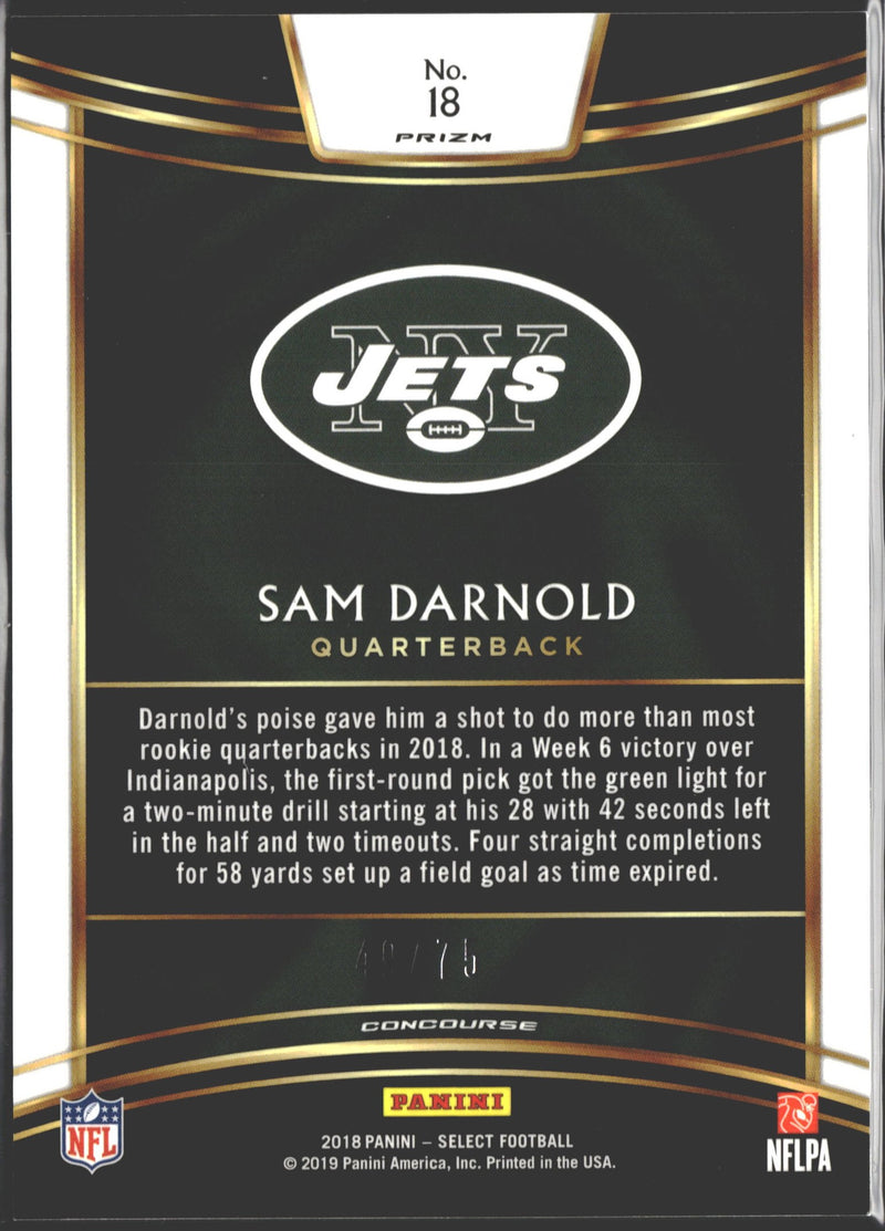 2018 Select Sam Darnold White /75 #18-2