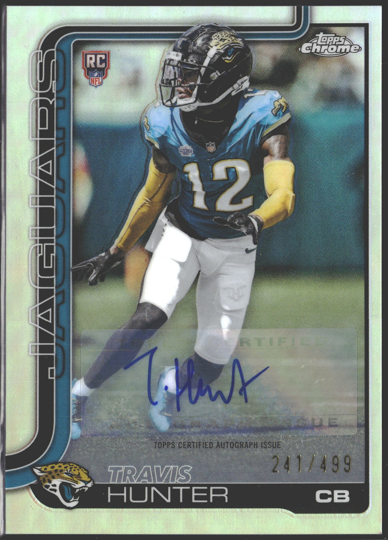 2025 Topps Chrome Travis Hunter Refractor Auto /499 RA-THU-1