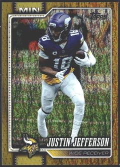 2026 Topps Flagship Justin Jefferson Gold Sand Glitter /50 131-1