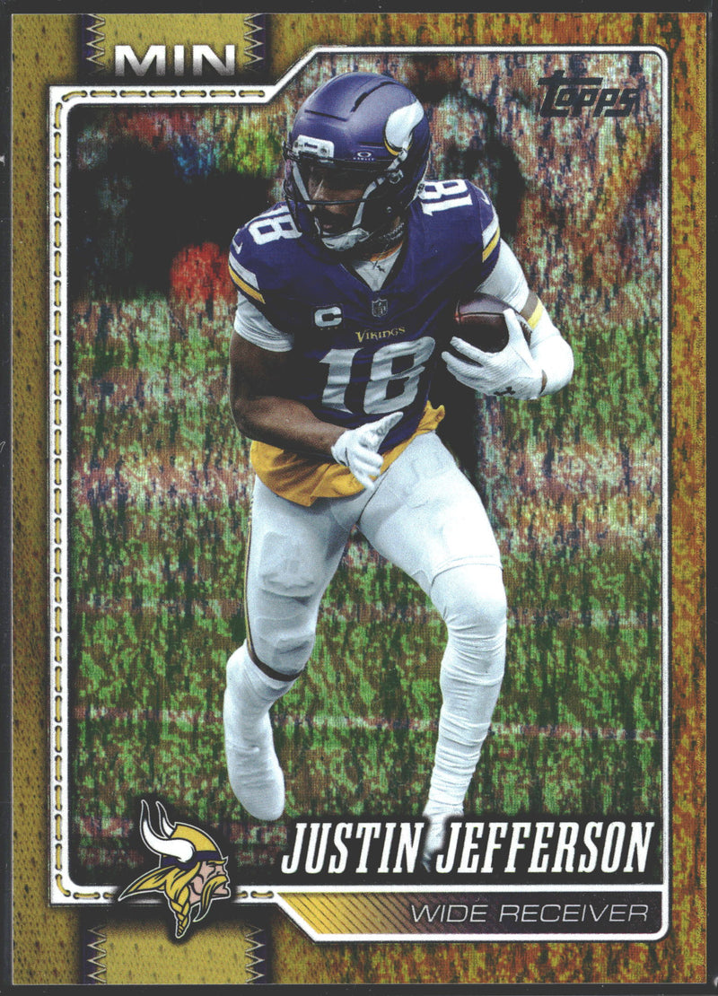 2026 Topps Flagship Justin Jefferson Gold Sand Glitter /50 131-1