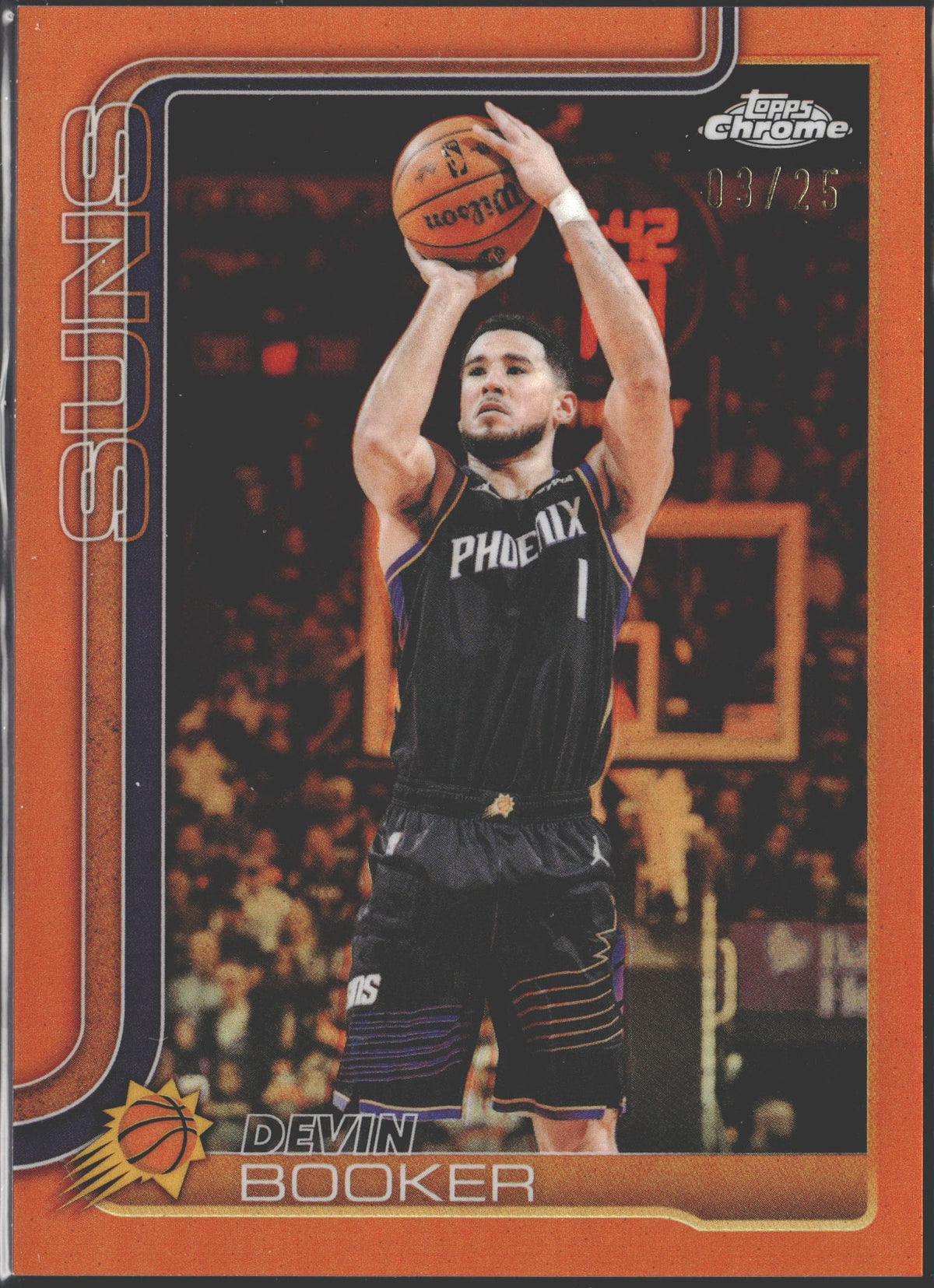 2026 Topps Chrome Devin Booker Orange Refractor /25 #26