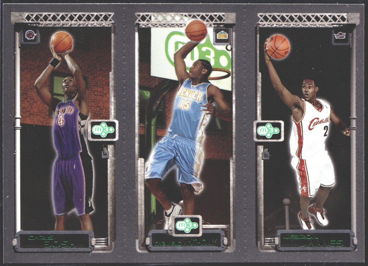 2003-04 Topps Rookie Matrix LeBron James #111 Carmelo Anthony #113 Chris Bosh #114