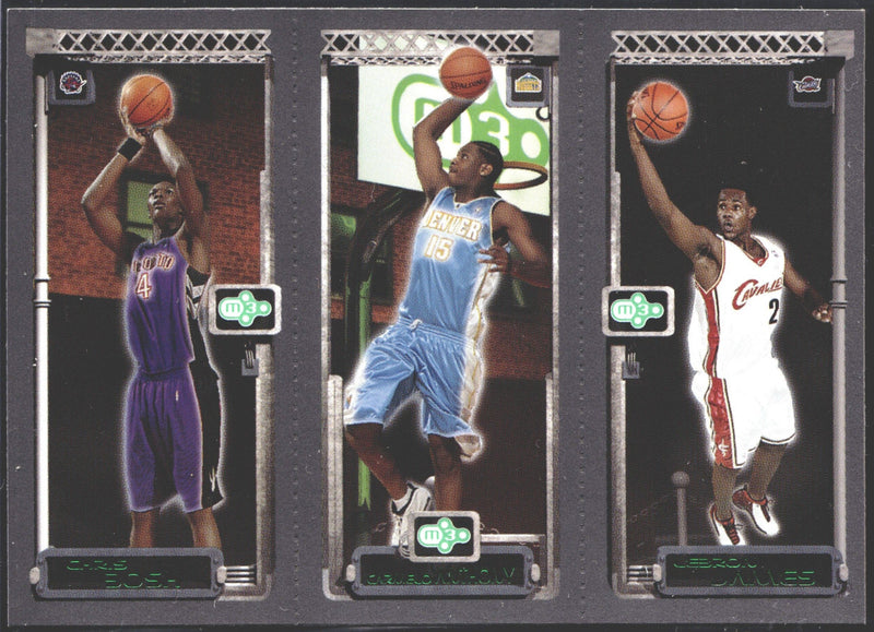 2003-04 Topps Rookie Matrix LeBron James #111 Carmelo Anthony #113 Chris Bosh #114-1