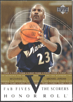 2002 Upper Deck Micheal Jordan Fab Fives The Scorers Honor Roll #F5-S1-1
