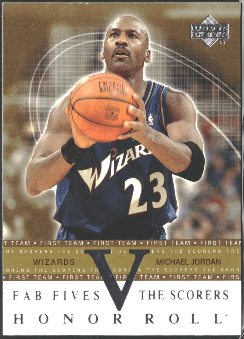 2002 Upper Deck Micheal Jordan Fab Fives The Scorers Honor Roll #F5-S1-1