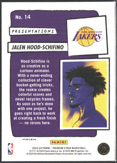 2023-24 Panini Premium Stock Presentations Jalen Hood-Schifino #14-2