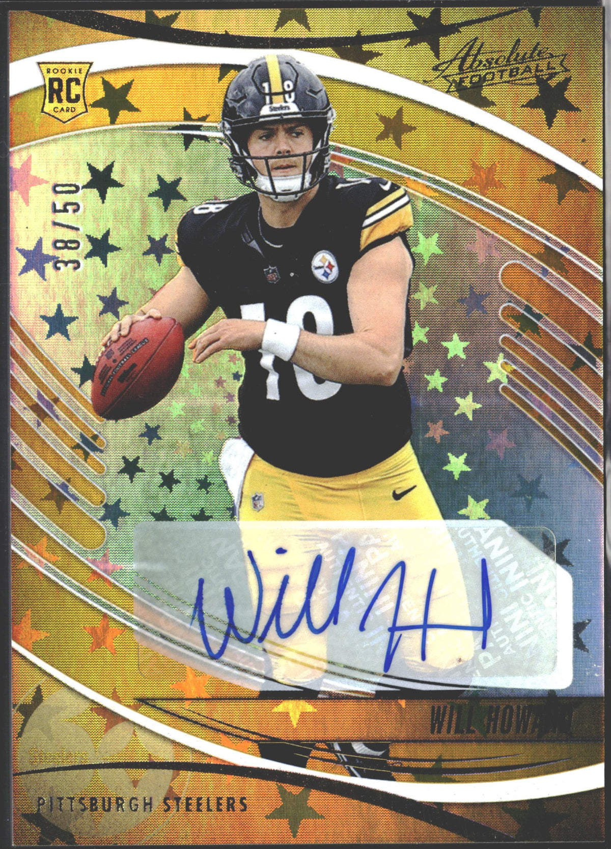 2025 Panini Absolute Rookies Will Howard Gold Star Auto /50 #197