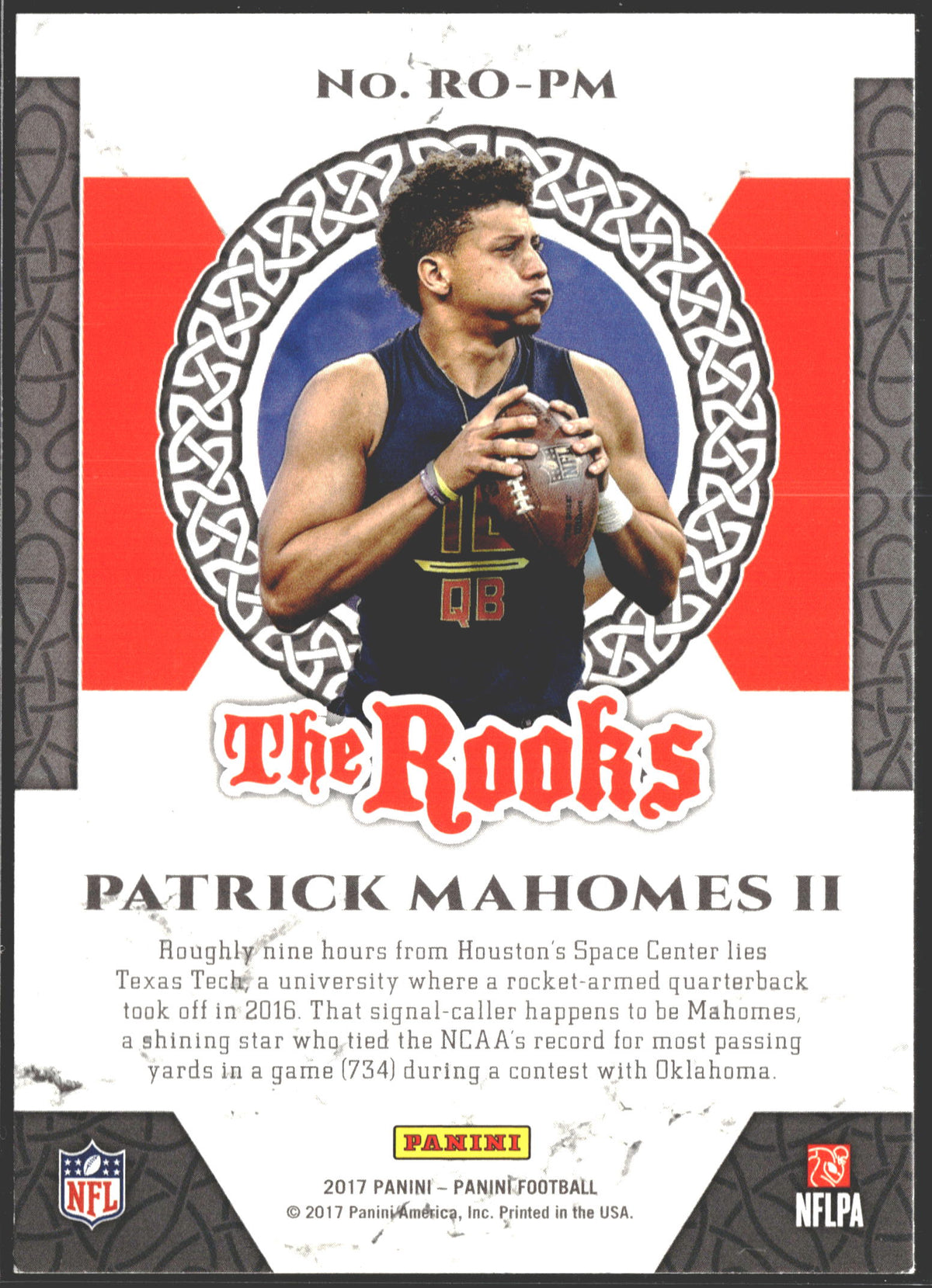 2017 Panini The Rooks Patrick Mahomes II #RO-PM-2