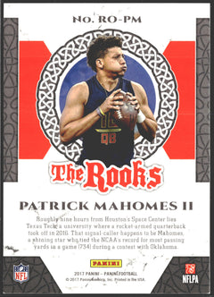 2017 Panini The Rooks Patrick Mahomes II #RO-PM-2