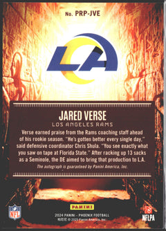2024 Panini Phoenix Phoenician Rookie Jared Verse Auto #PRP-JVE-2