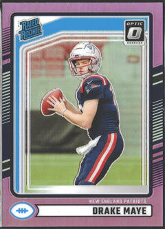 2024 Panini Donruss Rated Rookie Drake Maye Pink Preview #379-1