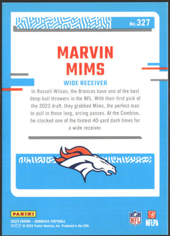 2023 Panini Donruss Rated Rookie Marvin Mims Press Proof Gold /50 #327-2
