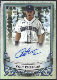 2024 Bowman Sterling Prospect Colt Emerson Auto Refractor /150 #PA-CE-1