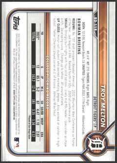 2022 Bowman Draft Troy Melton Auto #BD-118-2