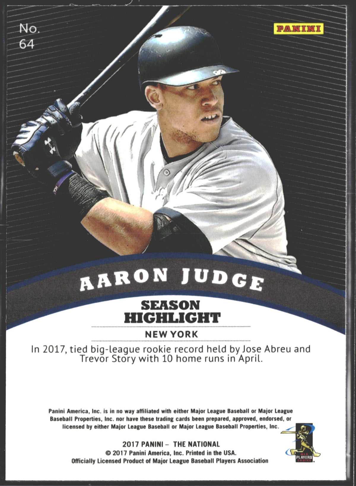 2017 Panini National Convention Aaron Judge VIP Prizm #64