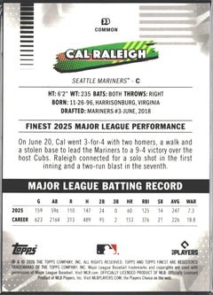 2026 Topps Finest Cal Raleigh Refractor /30 #33-2