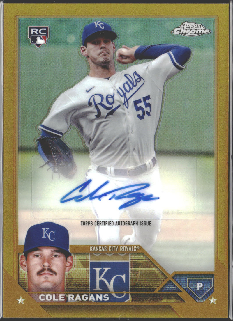 2023 Topps Chrome Update Series Cole Ragans Auto Gold Refractor /50 #AC-CRA-1