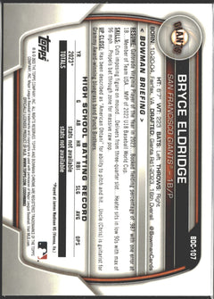 2023 Bowman Draft Chrome Bryce Eldridge Purple Refractor /250 #BDC-107-2