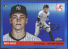 2025 Topps Chrome Platinum Anniversary Ben Rice Blue Prism Refractor Auto #311-1