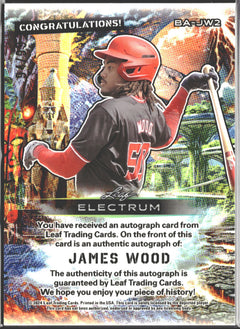 2024 Leaf Electrum James Wood Auto /99 #BA-JW2-2