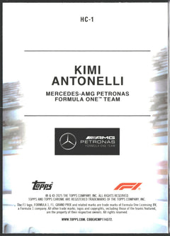 2025 Topps Chrome Formula 1 Kimi Antonelli #HC-1 Refractor RC-2