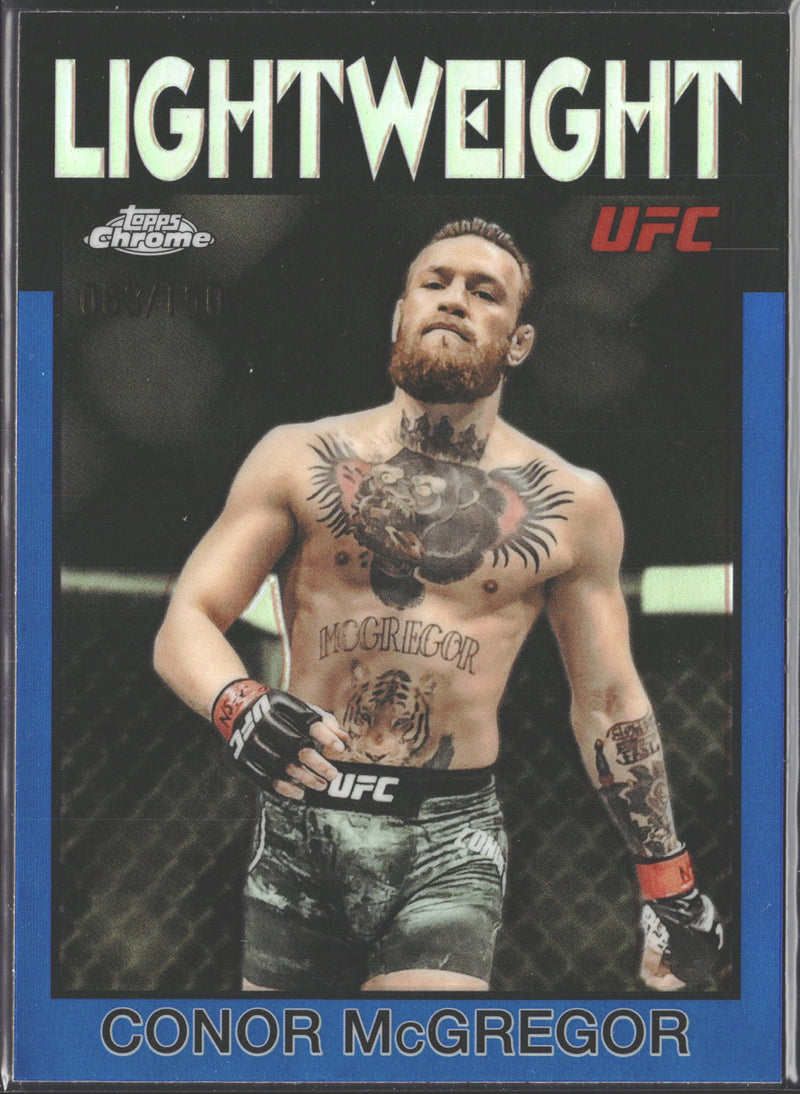 2025-26 Topps Chrome Conor McGregor /150 Blue 86-16-1