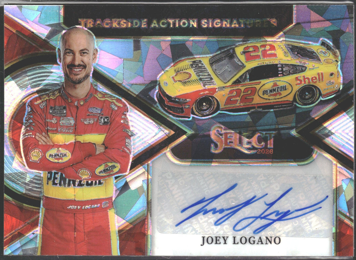 Panini Select 2026 Joey Logano Trackside Action Signatures #TAS-JLG Auto Prizm