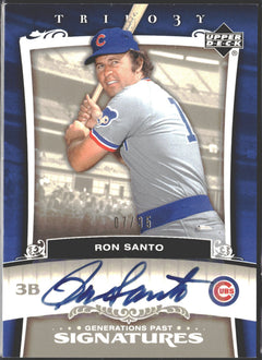 2005 Upper Deck Trilogy Generations Past Ron Santo Auto /35 #PA-RS-1