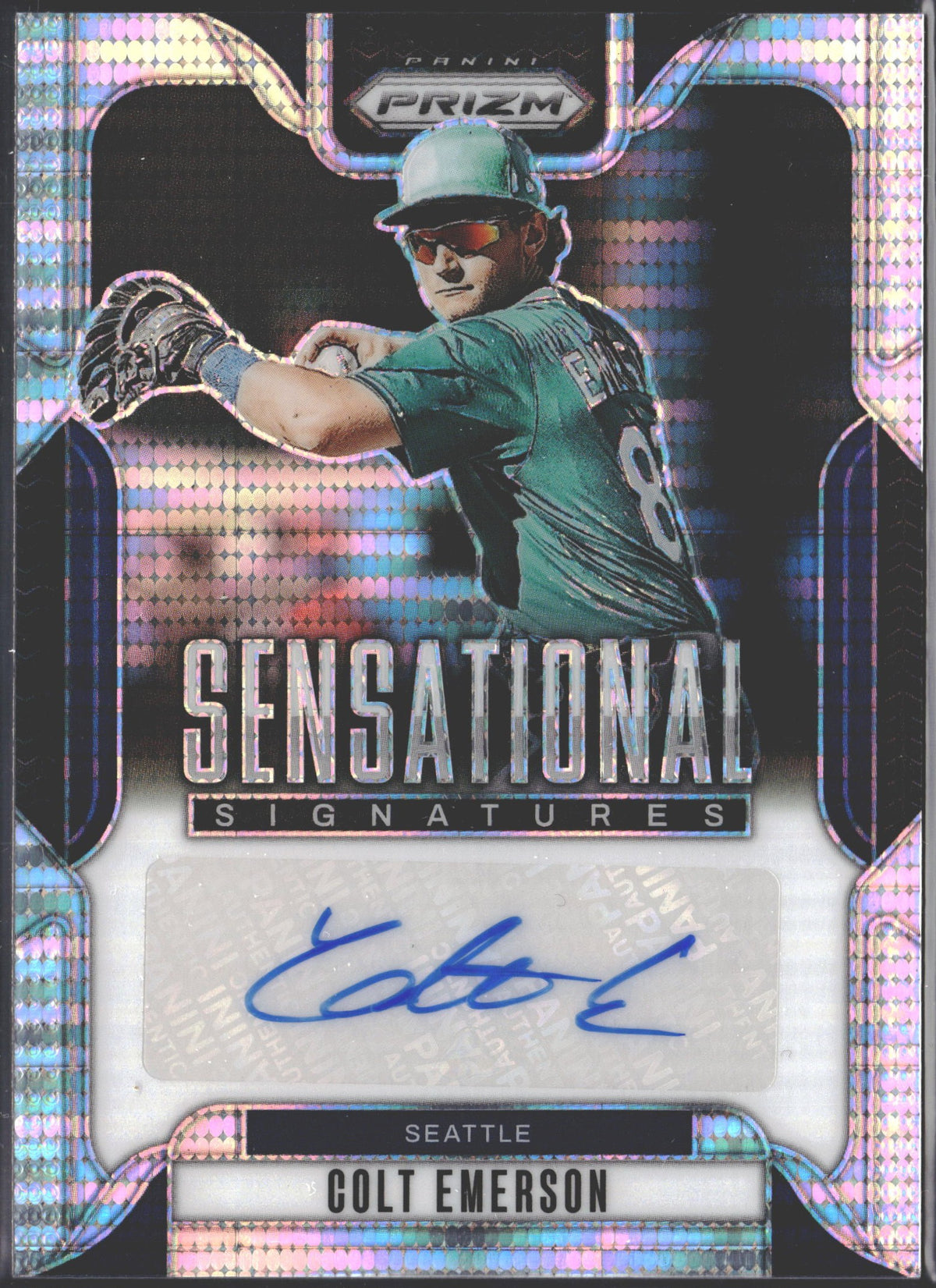 2025 Panini Prizm Sensational Signatures Colt Emerson Pulsar Prizm /199 #SS-CE