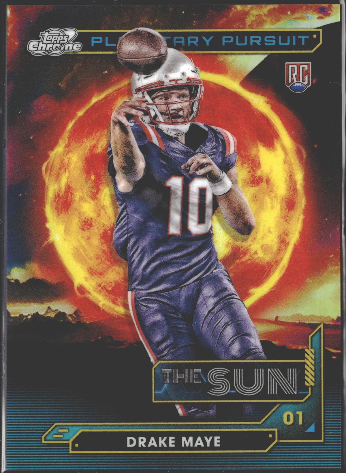 2024 Topps Cosmic Chrome Planetary Pursuit The Sun Drake Maye #PPSU-DM