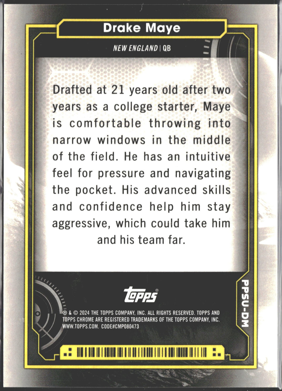2024 Topps Cosmic Chrome Planetary Pursuit The Sun Drake Maye #PPSU-DM
