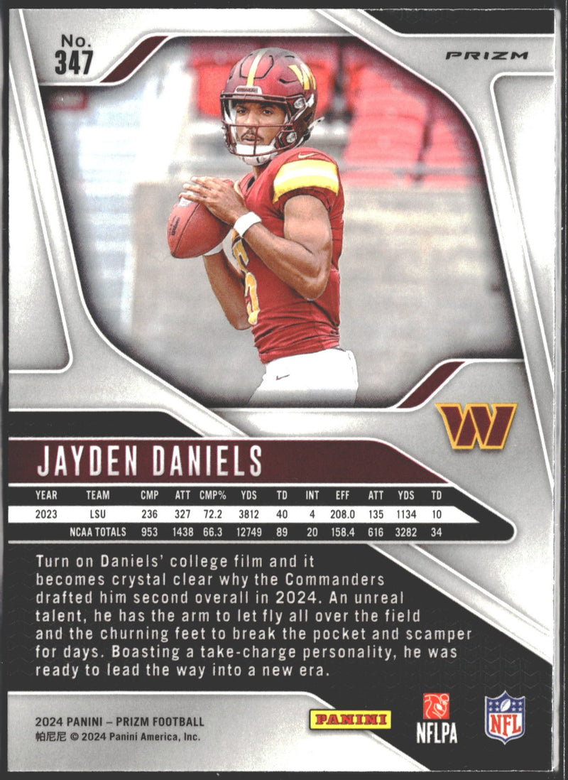 2024 Panini Prizm Rookies Jayden Daniels Silver Prizm #347-2