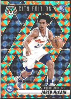 2024-25 Panini Mosaic City Edition Jared McCain Tessellation Mosaic Prizm /15 #277-1