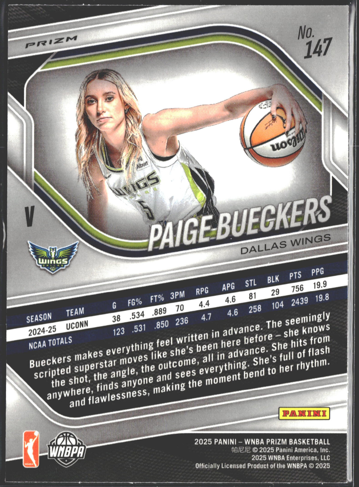 2025 Panini Prizm Paige Beckers Ice Variation #147-2