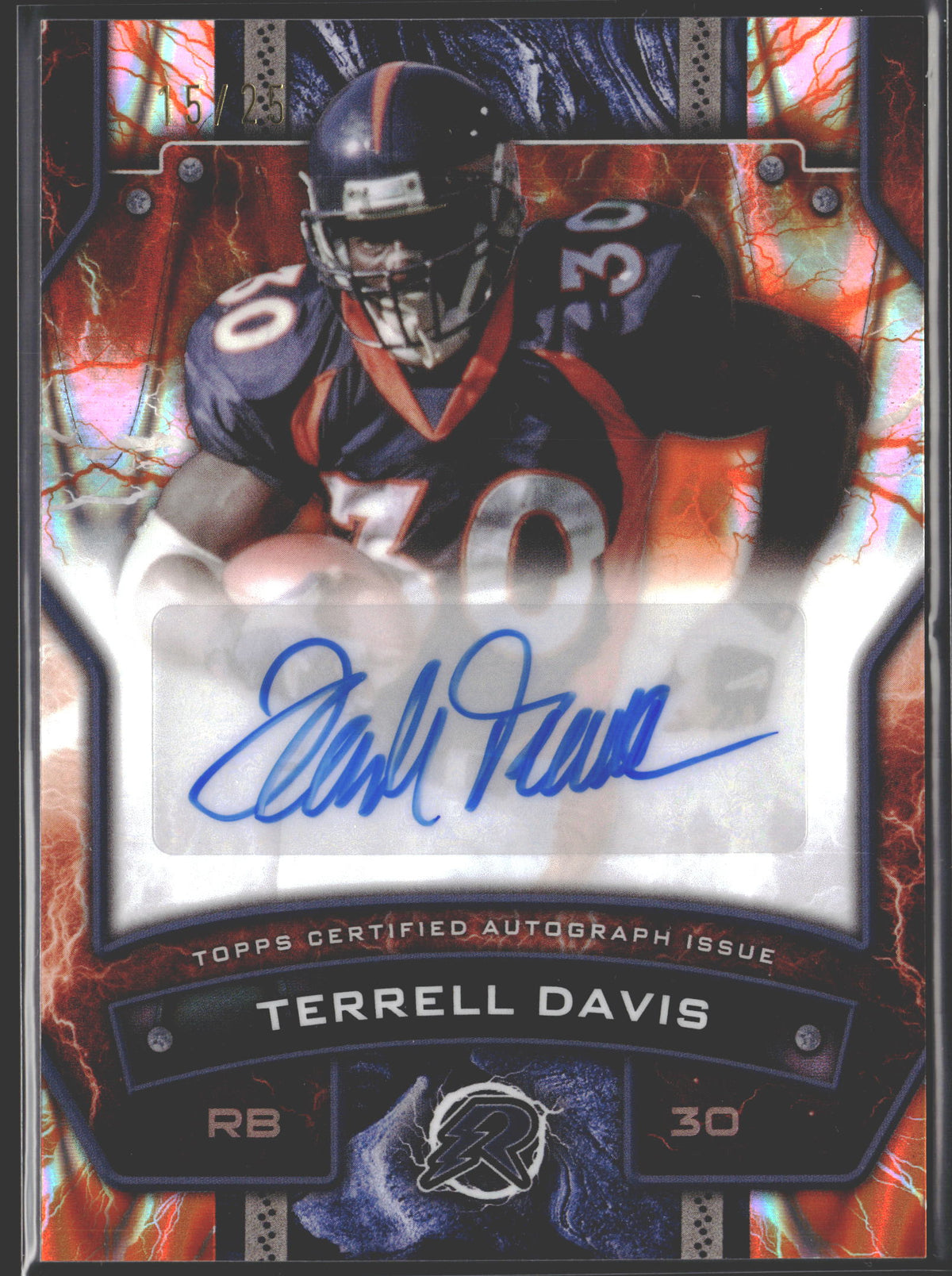 2025 Topps Resurgence signature Terrell Davis Auto Orange /25 Denver Broncos #RS-TDA