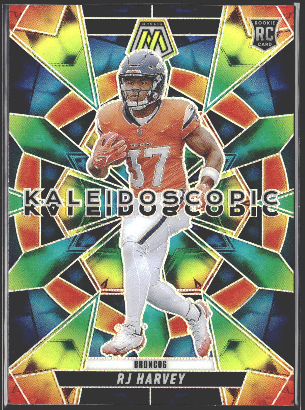 2025 Mosaic Football - SSP (Case Hit) Kaleidoscopic Rookie #22 RJ Harvey (RC)-1