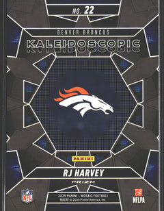 2025 Mosaic Football - SSP (Case Hit) Kaleidoscopic Rookie #22 RJ Harvey (RC)-2