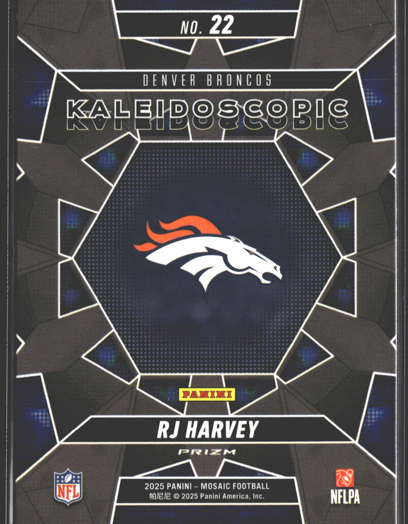 2025 Mosaic Football - SSP (Case Hit) Kaleidoscopic Rookie #22 RJ Harvey (RC)-2