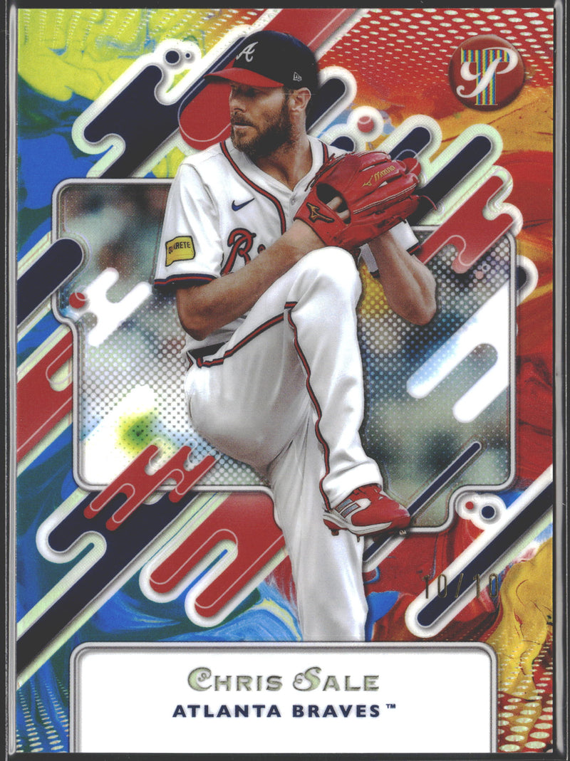 2025 Topps Pristine Chris Sale Pulsar Refractor 10/10 #53 Atlanta Braves-1