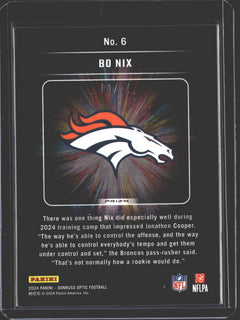 2024 Donruss Optic Light It Up Bo Nix Dragon /24 #6 RC ROOKIE-2